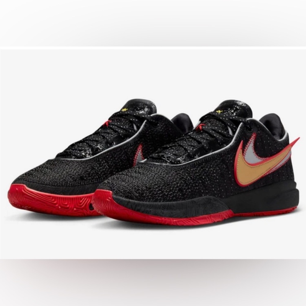 Nike LeBron XX 20 Trinity Black/Red/Gold Mens Sz-18 New‎ DJ5423-001 NWB Heat New